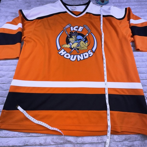Disney Ice Hounds K9 Pluto Orange White Hockey Jersey Adult XXL - Picture 4 of 11